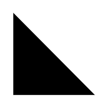 two dimensional triangle in three.js